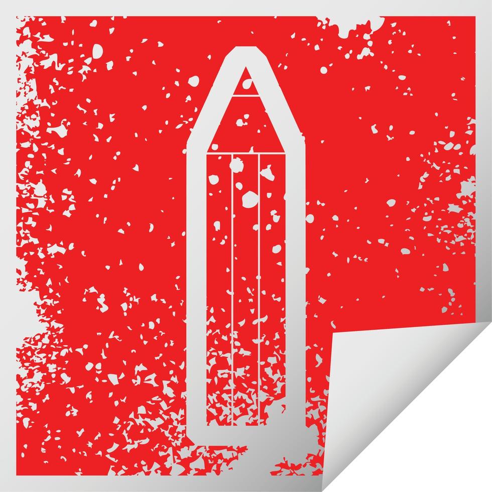 vector icon illustration of a pencil