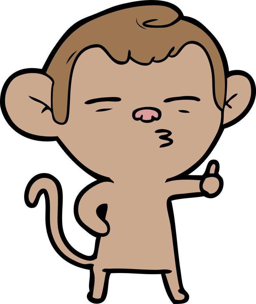 cartoon suspicious monkey 12413705 Vector Art at Vecteezy