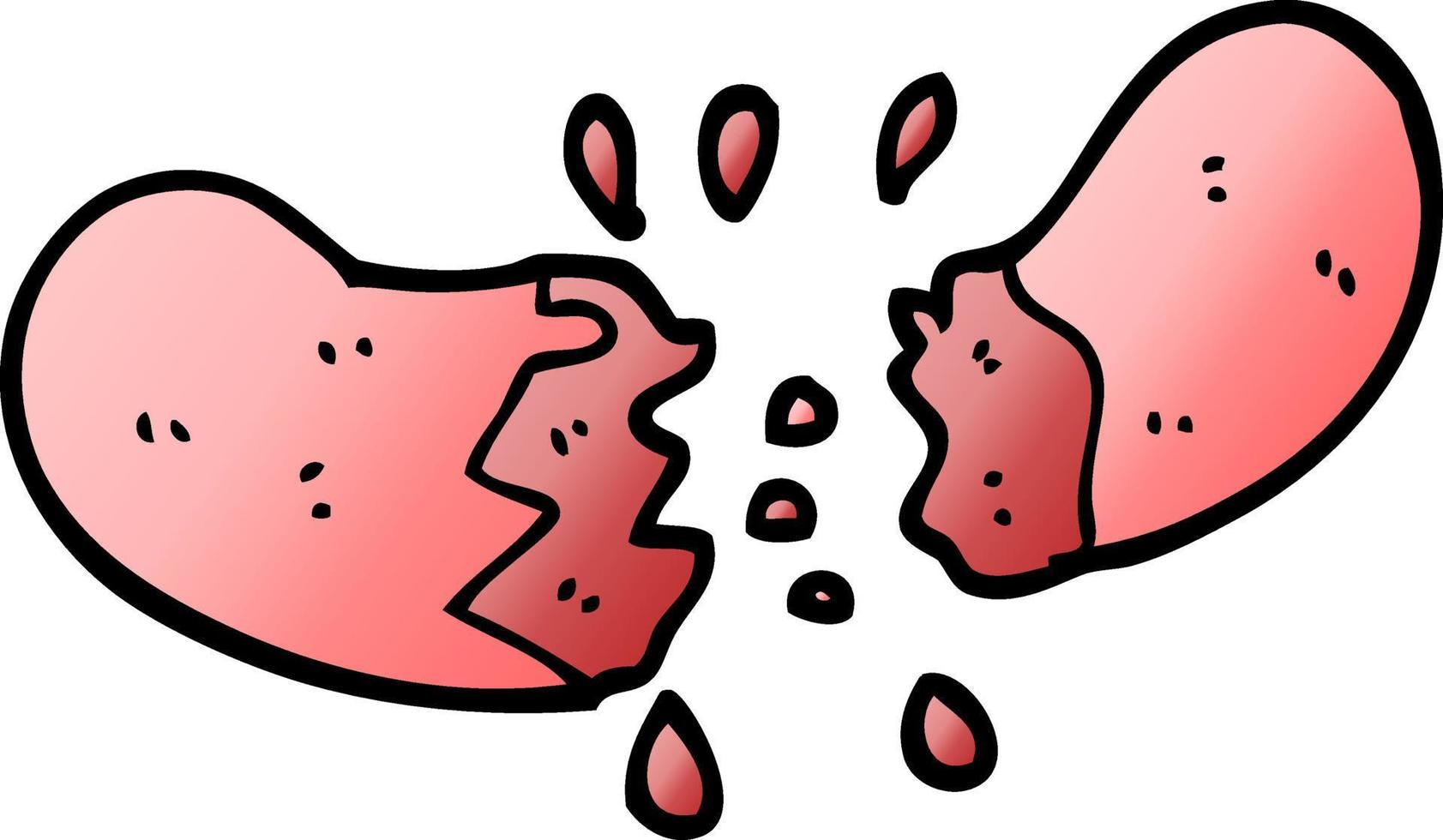 vector gradient illustration cartoon sausage