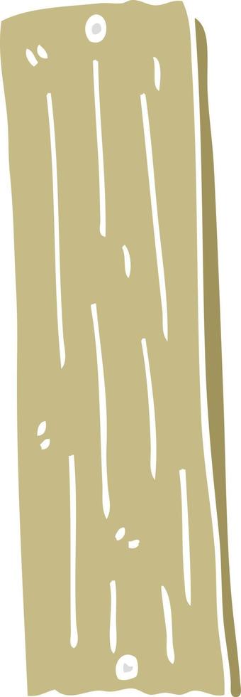 flat color illustration cartoon plank vector