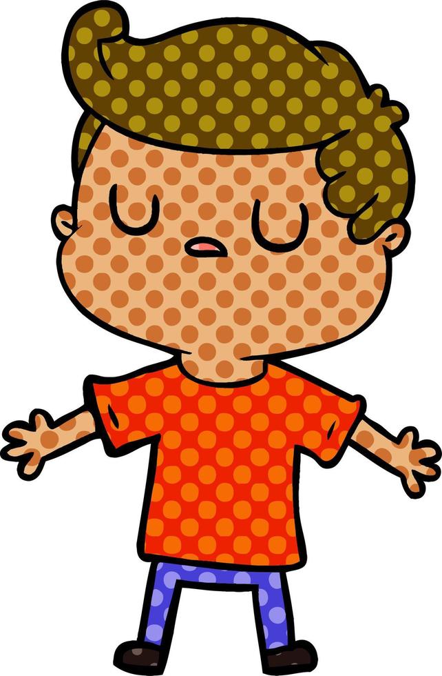 cartoon aloof man vector