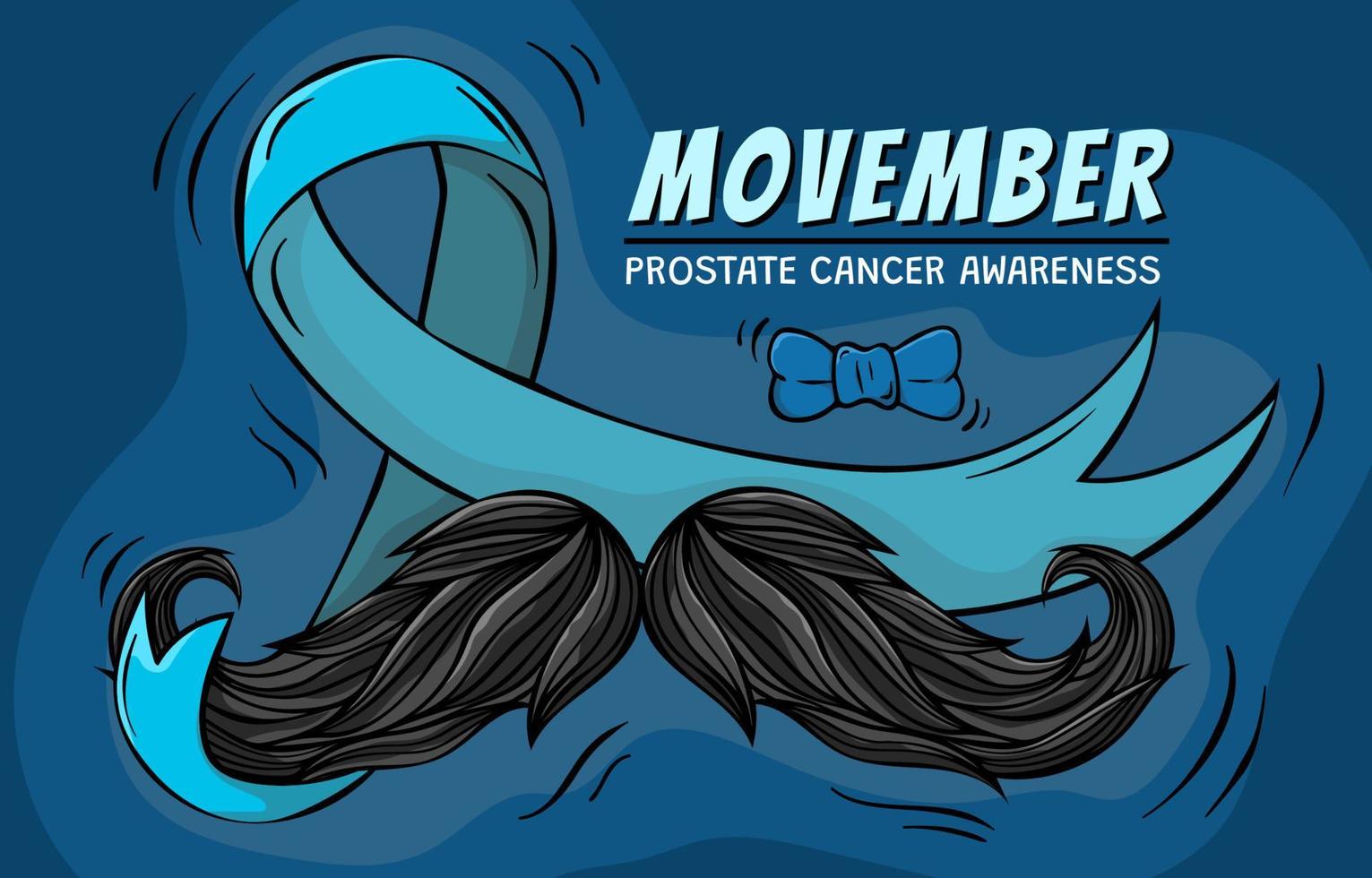 Background of Movember Prostate Cancer Awareness Month vector