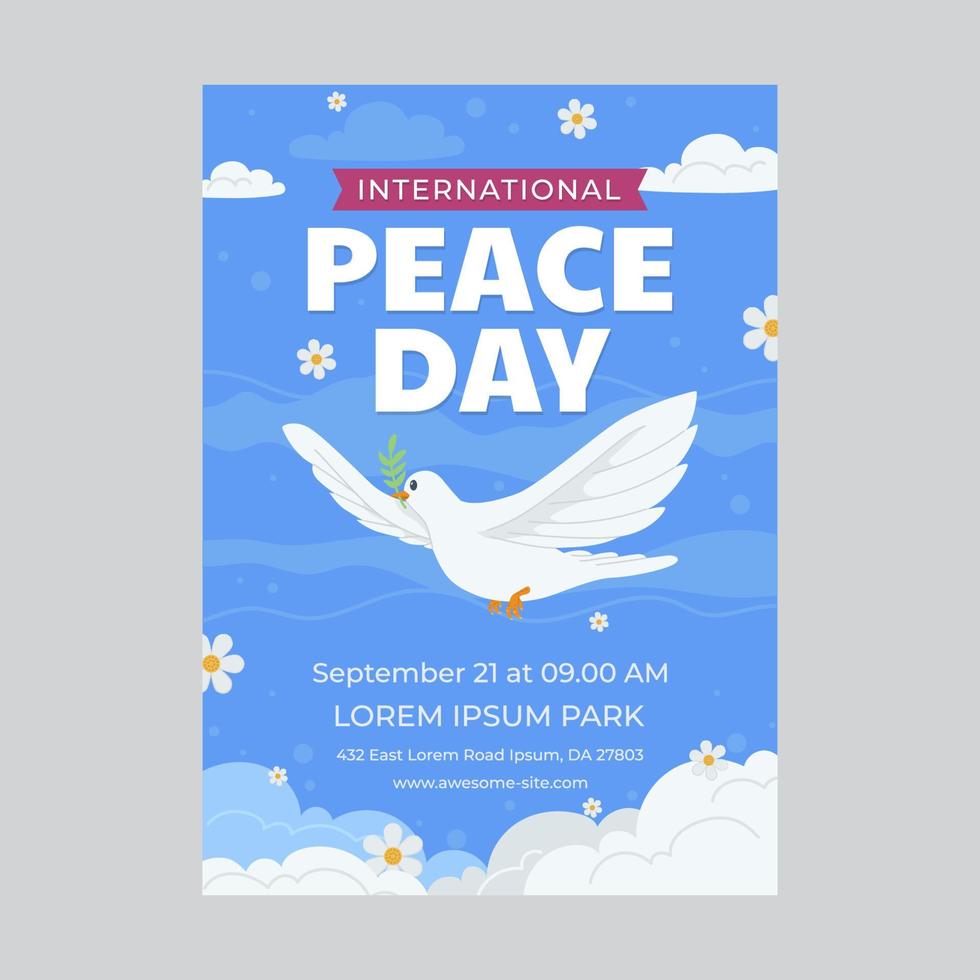 International Day of Peace Poster vector