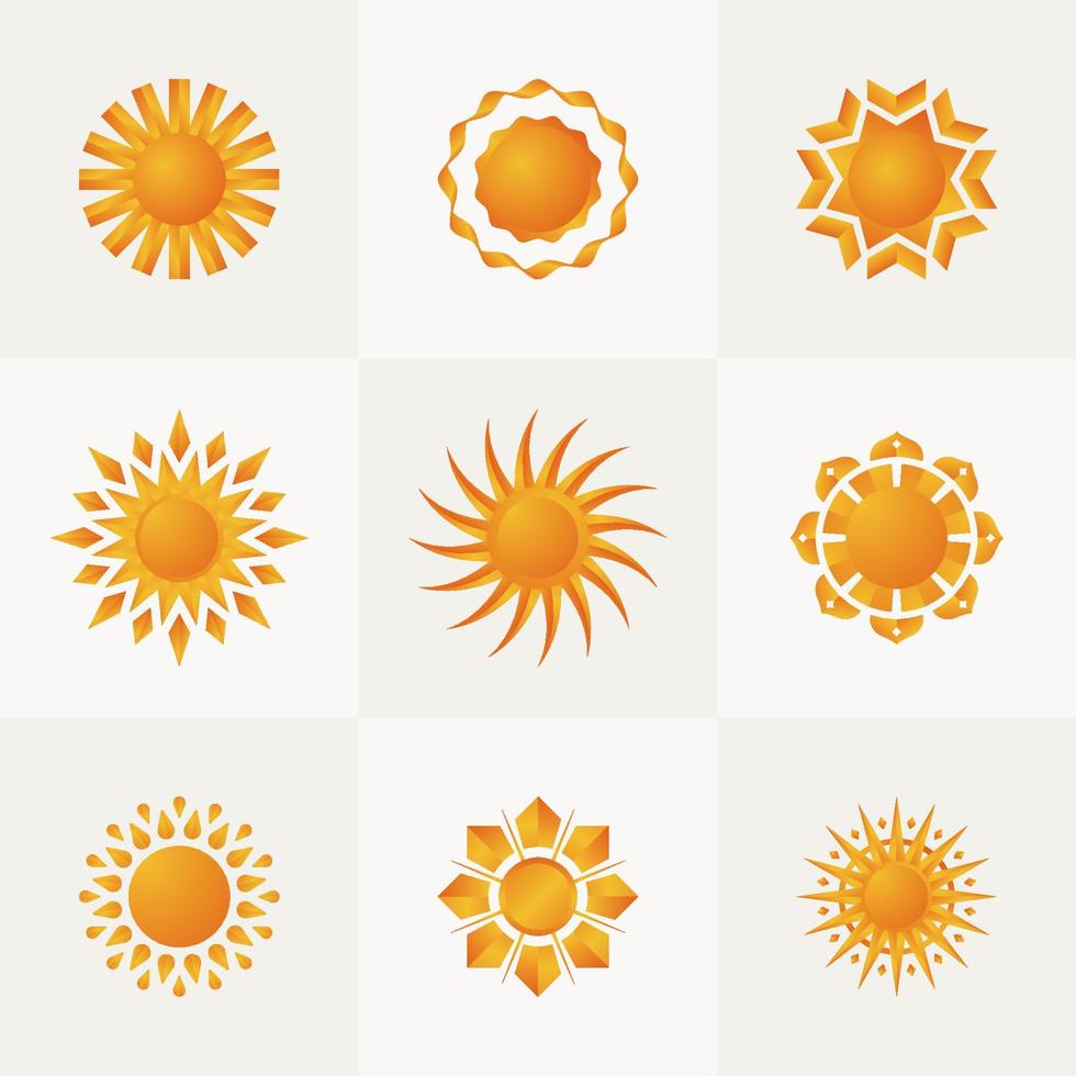 Sun Logo Set vector