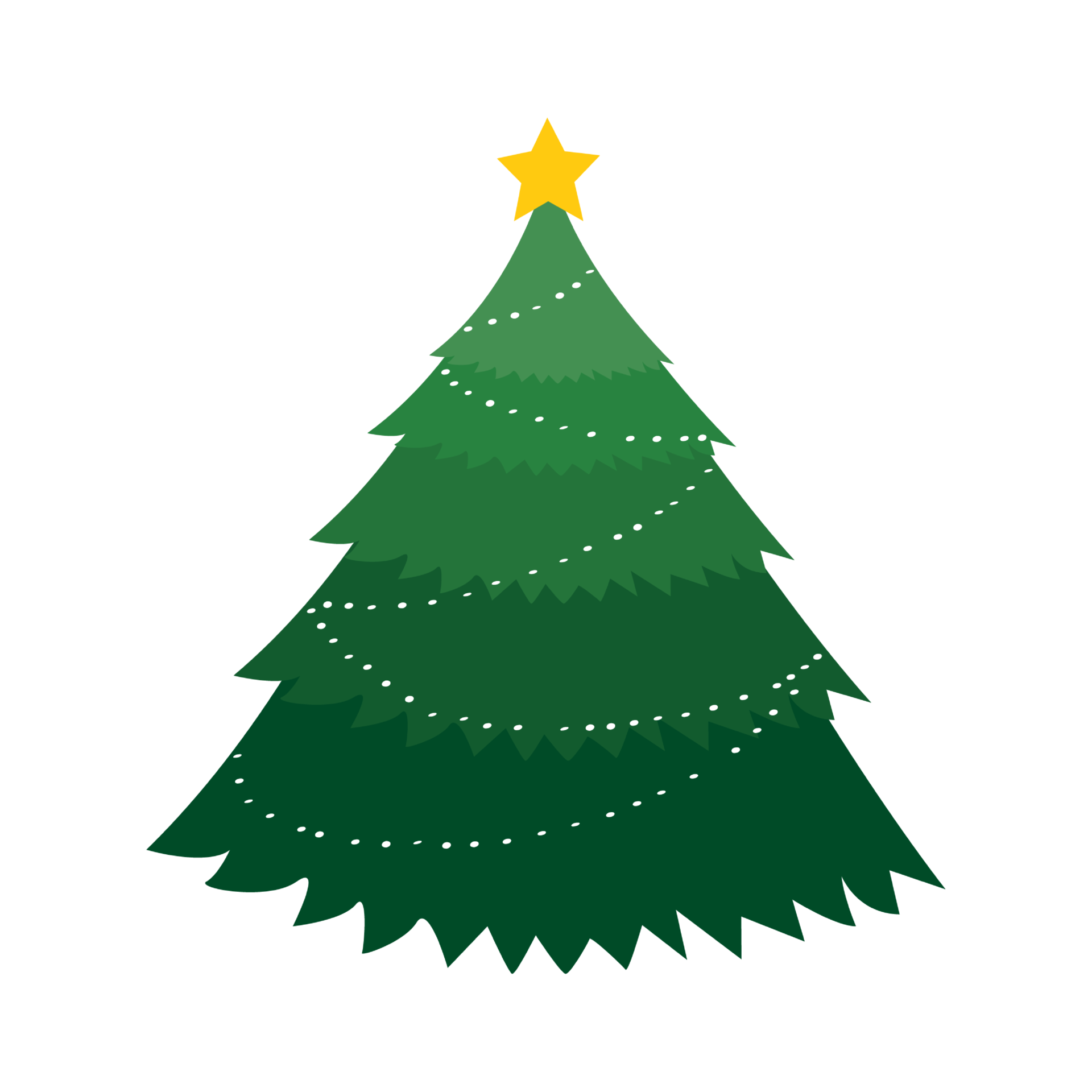 simple Christmas tree illustration 12414542 PNG