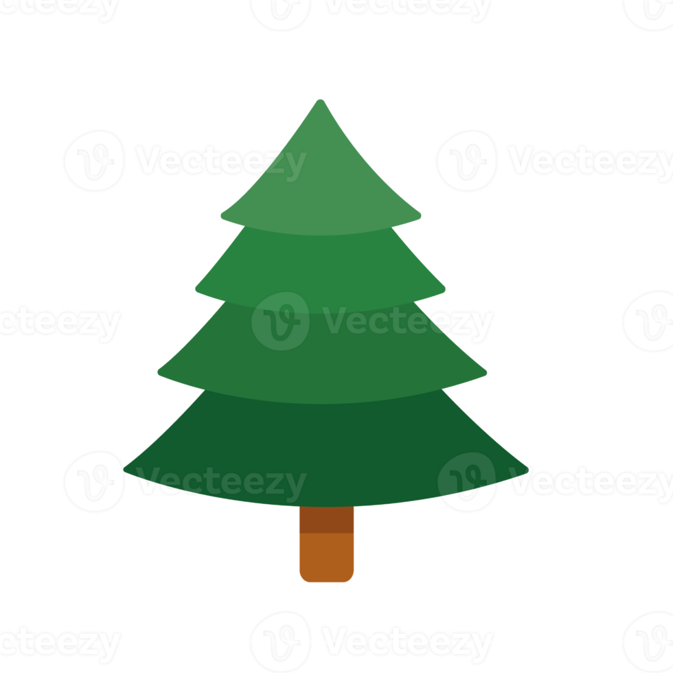 simple Christmas tree illustration png