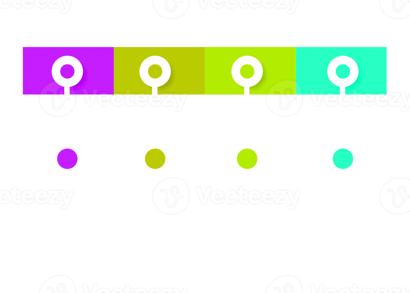 vier stappen kleurrijk voorwerp voor infographic sjabloon. png