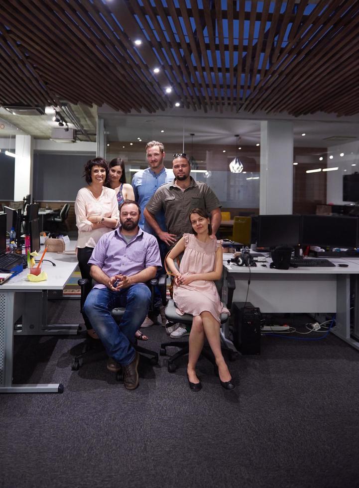 portrait of business team at modern office photo