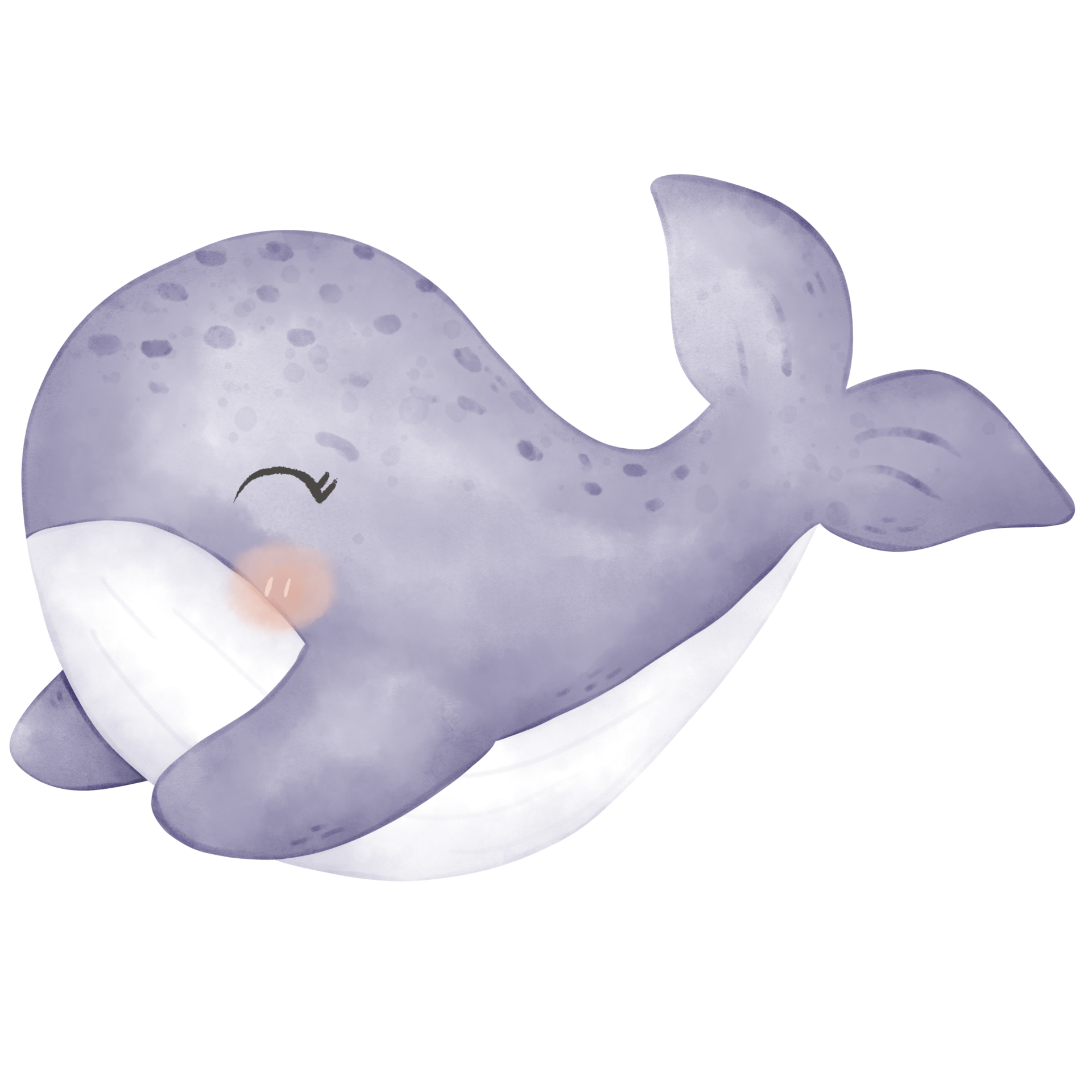 cute baby whale clipart