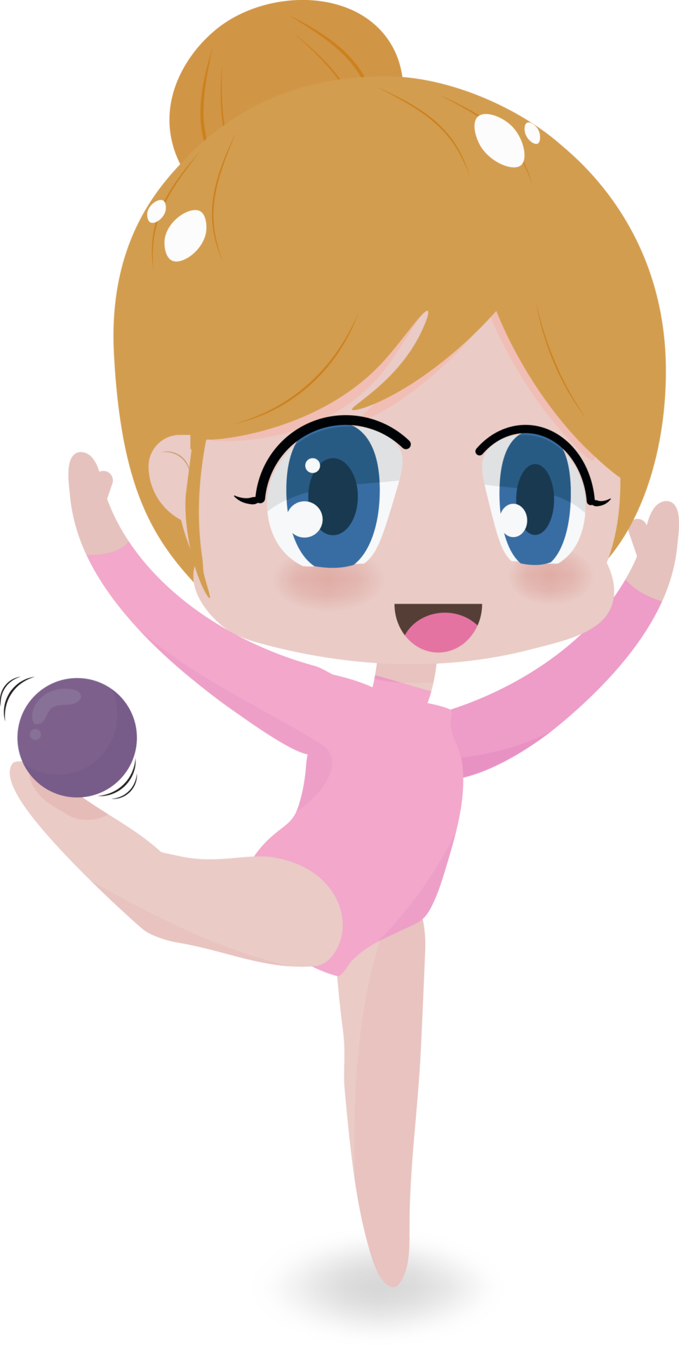 Free lindo personaje de niña gimnasta estilo plano 12414752 PNG with  Transparent Background