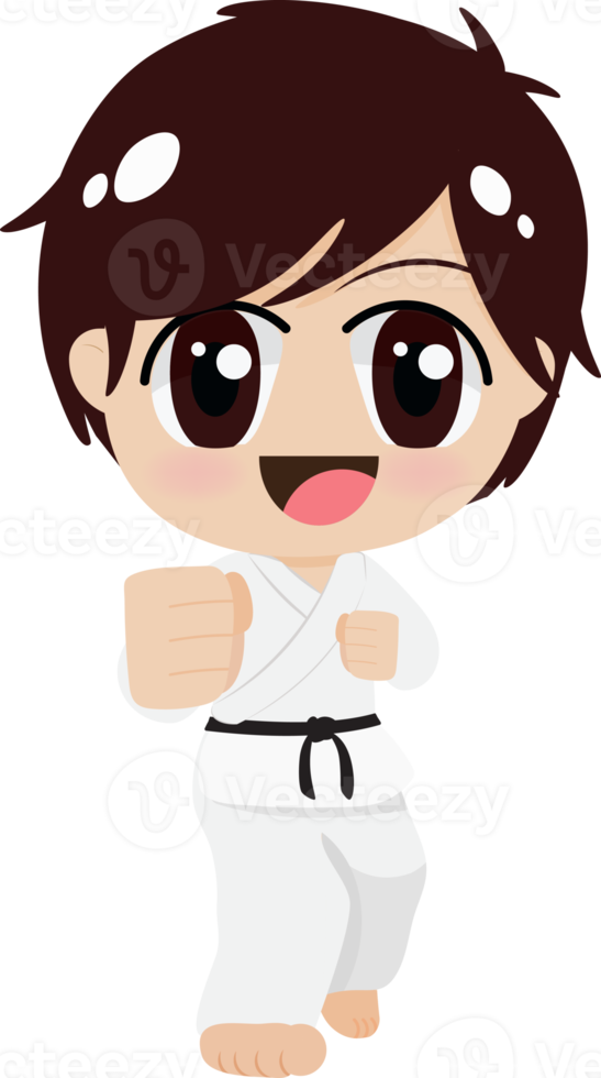 grupo de niños de karate vistiendo uniformes de artes marciales png