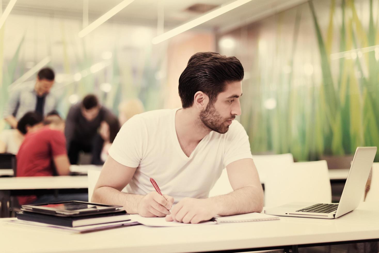 male student in classroom photo