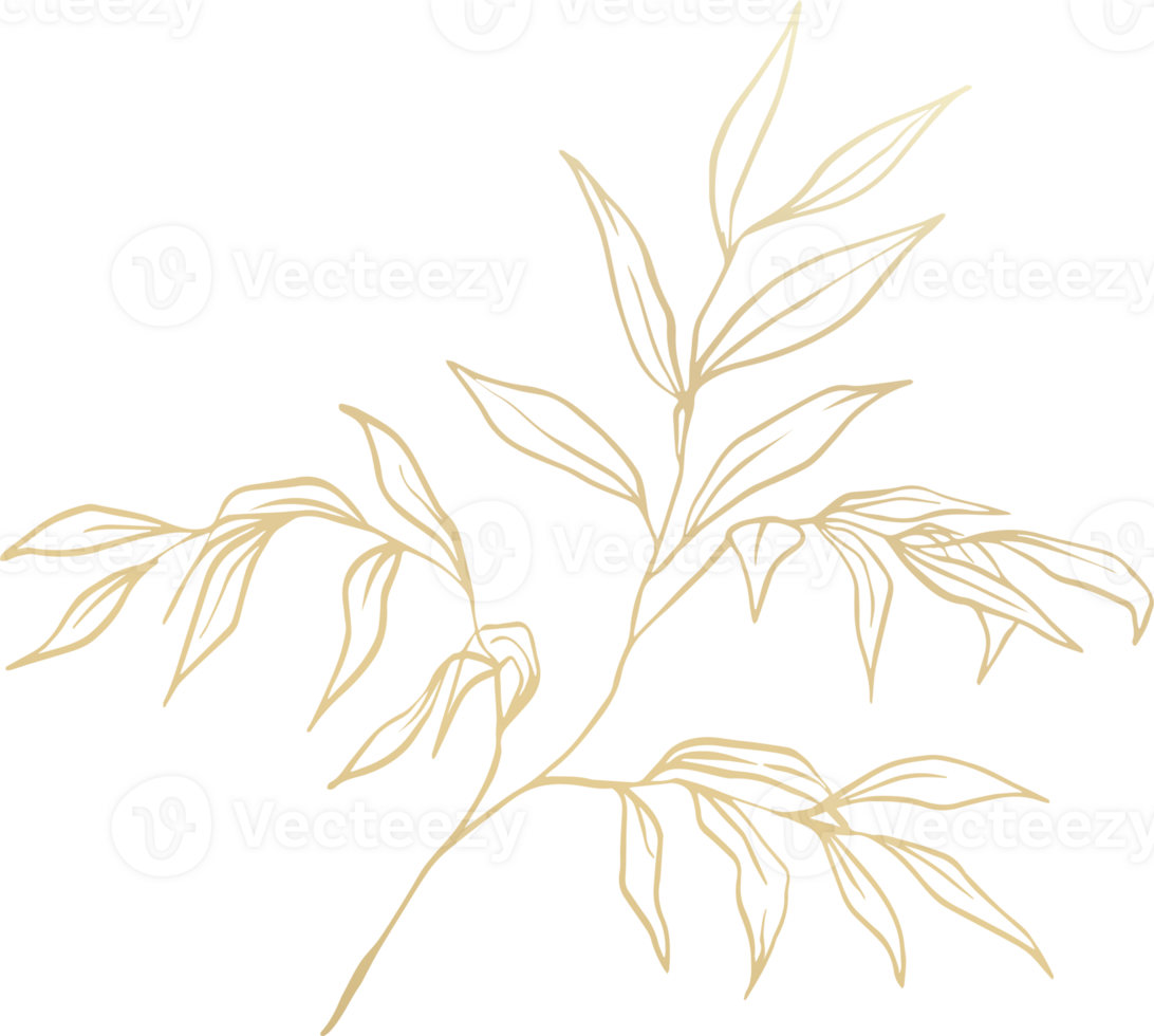 Gold Leaf Line png