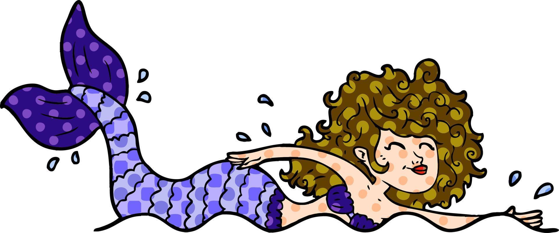 cartoon mermaid character vector