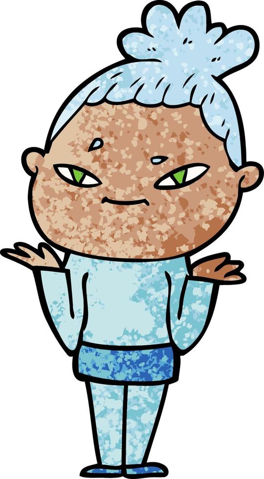 cartoon woman character vector