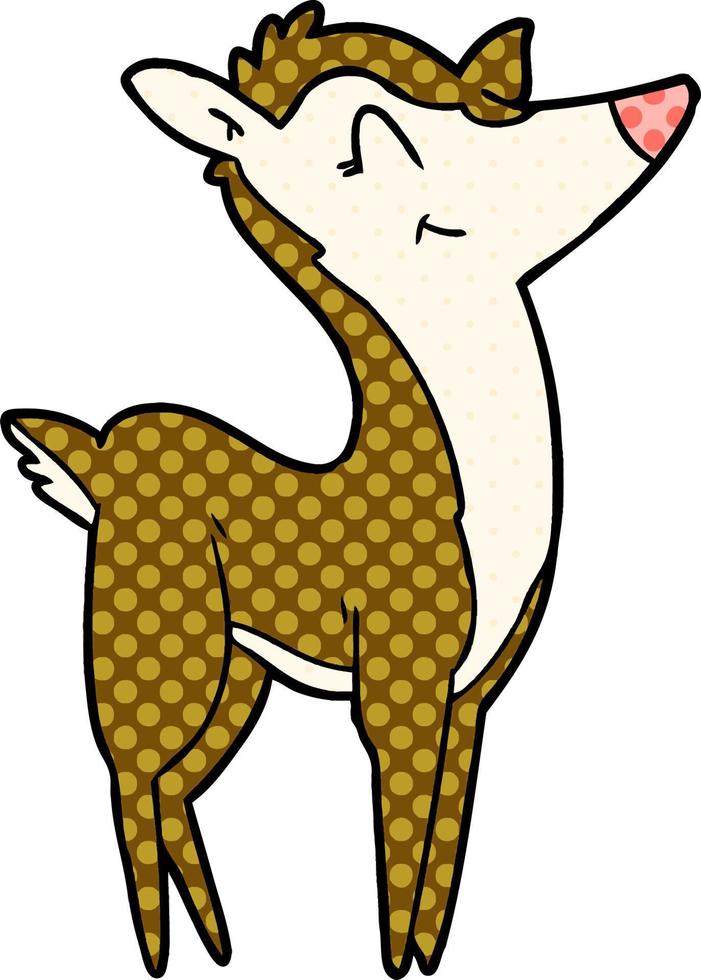 cartoon deer character vector