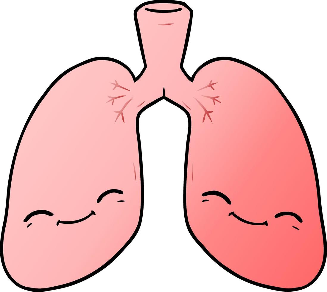 vector cartoon lungs