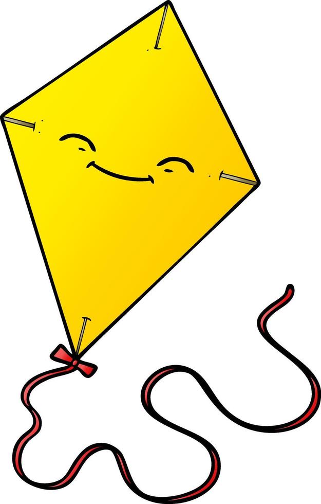 cartoon kite character vector