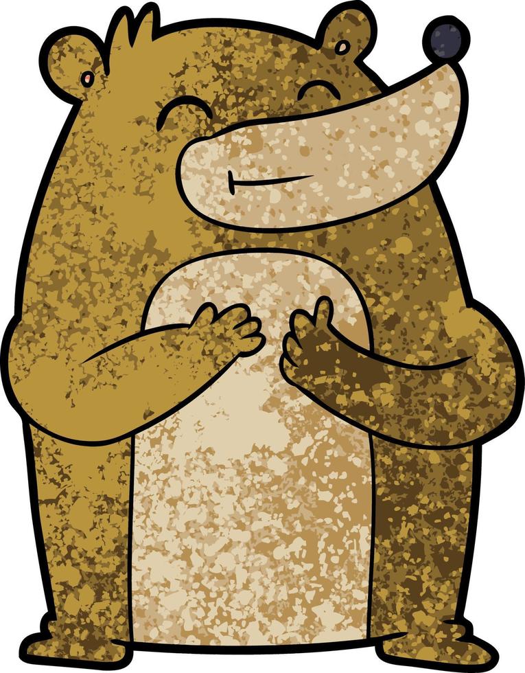 personaje de oso de dibujos animados vector