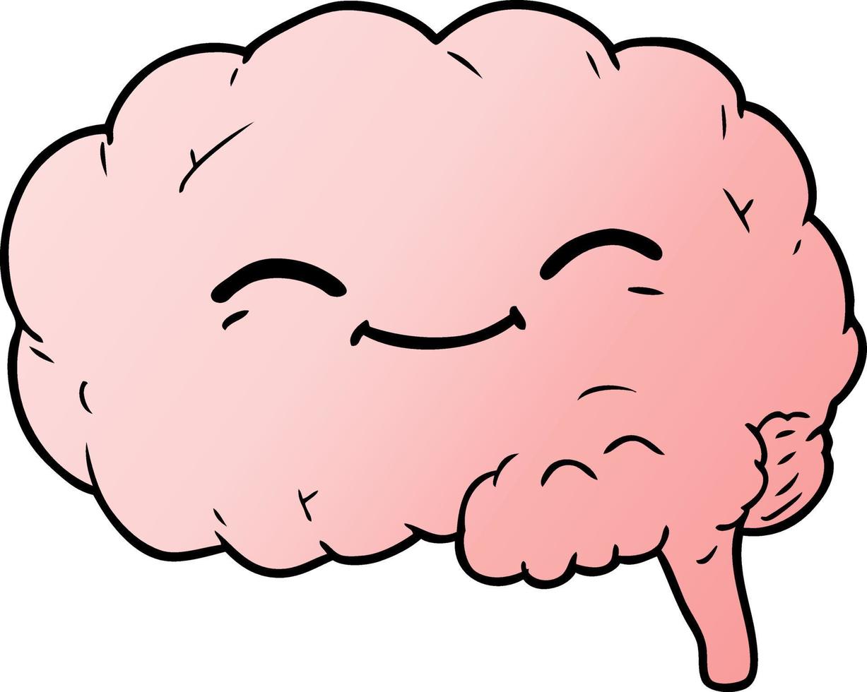 cartoon brain character vector