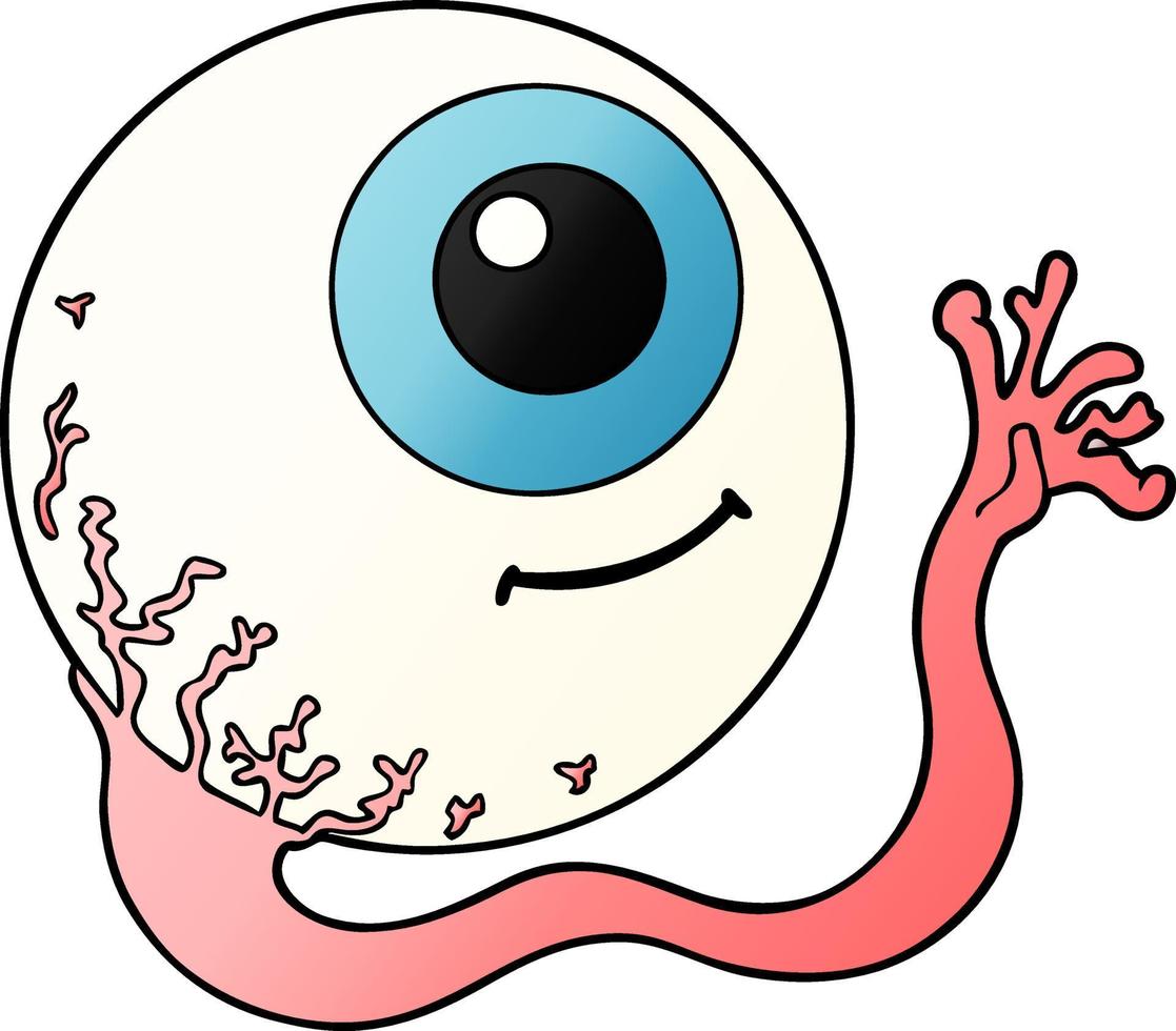 cartoon eyeball character vector