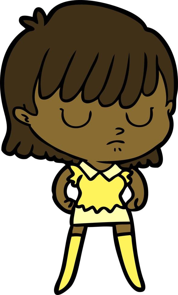 cartoon woman character vector