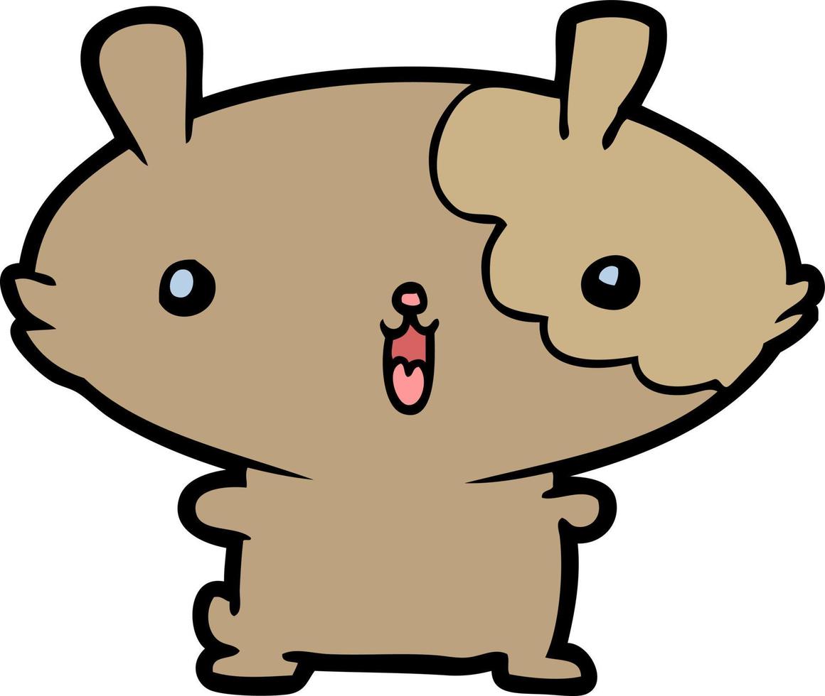 cartoon happy hamster vector