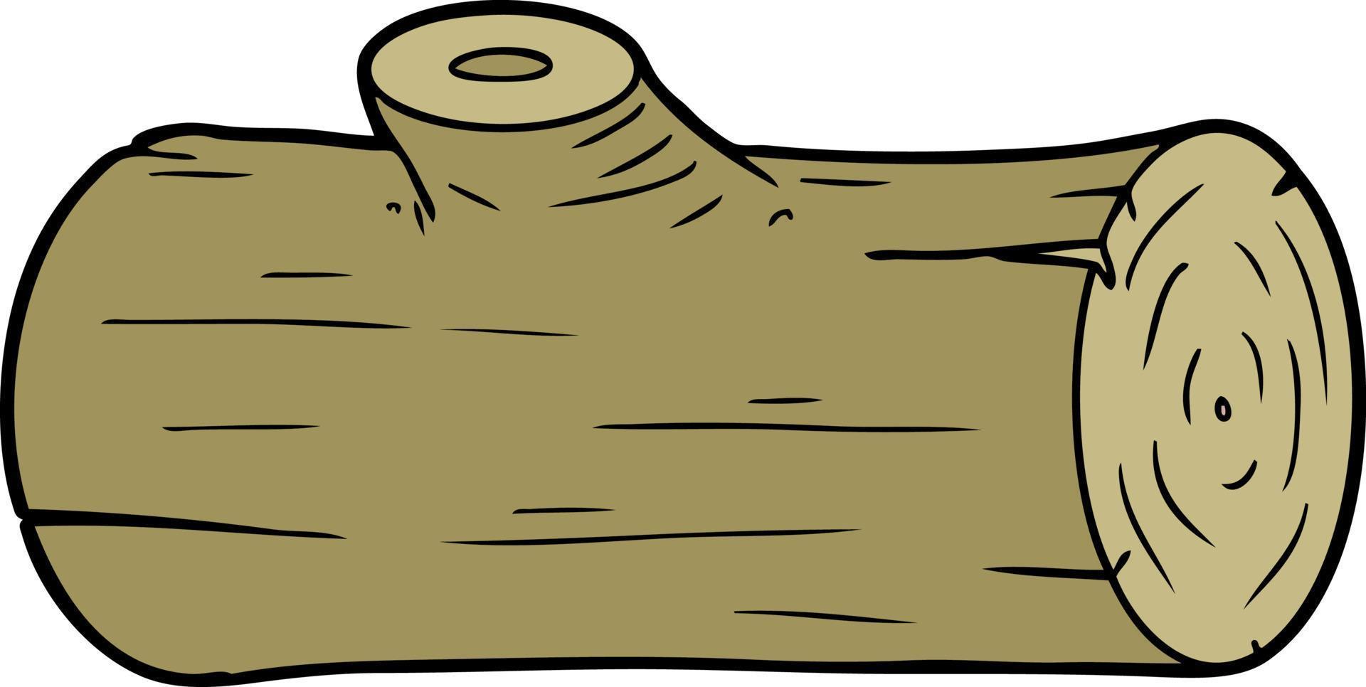 cartoon log piece vector