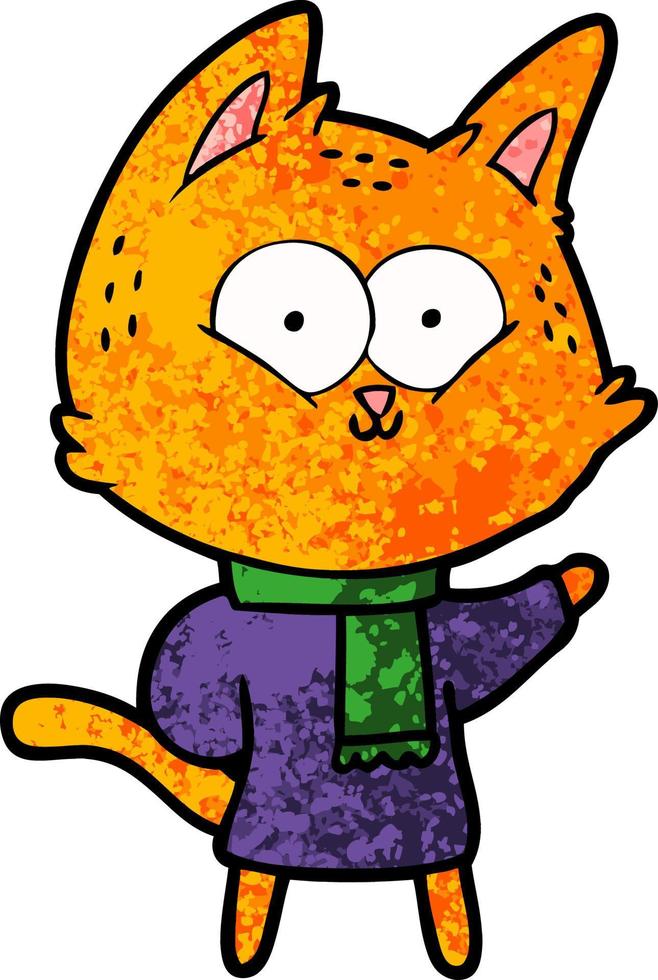 cartoon cat character vector
