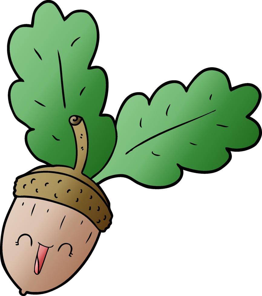 vector cartoon acorn