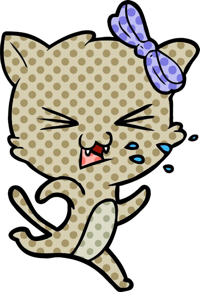 cartoon cat character vector
