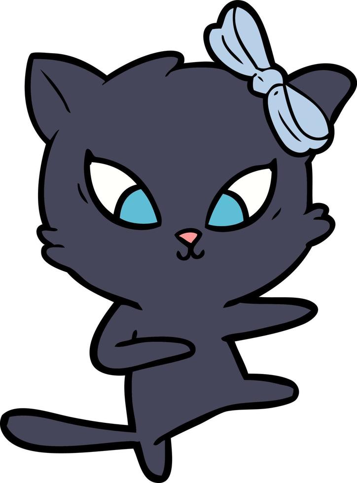 cartoon cat character vector