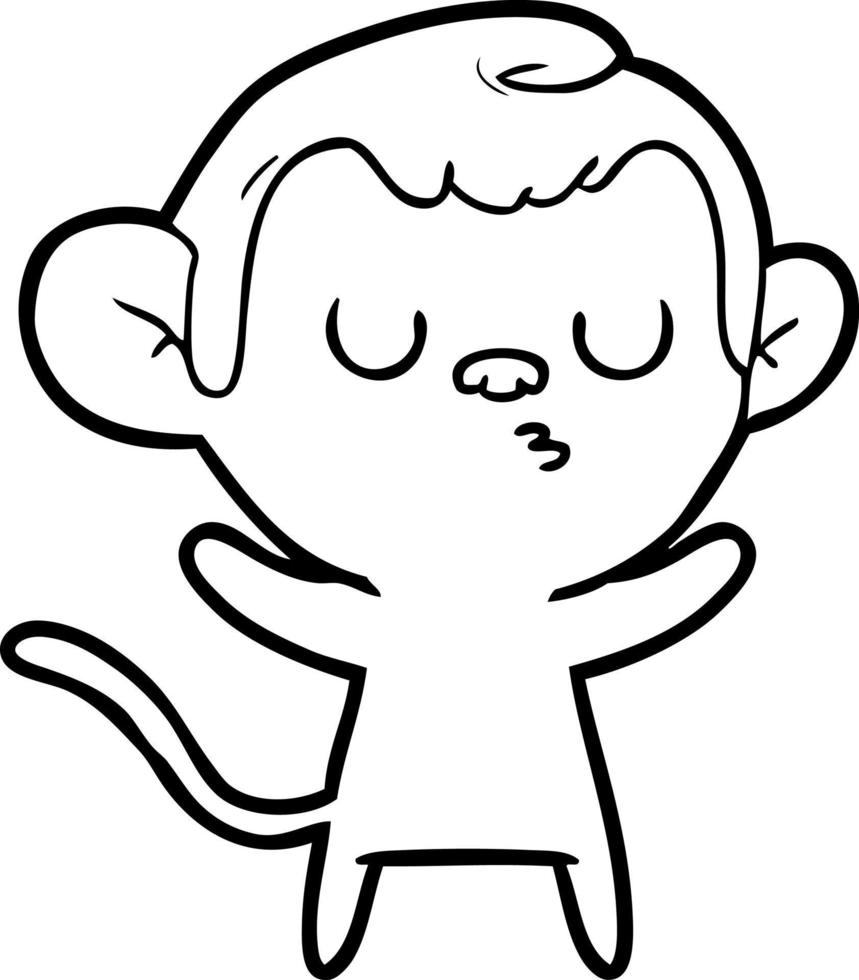 cartoon monkey character vector