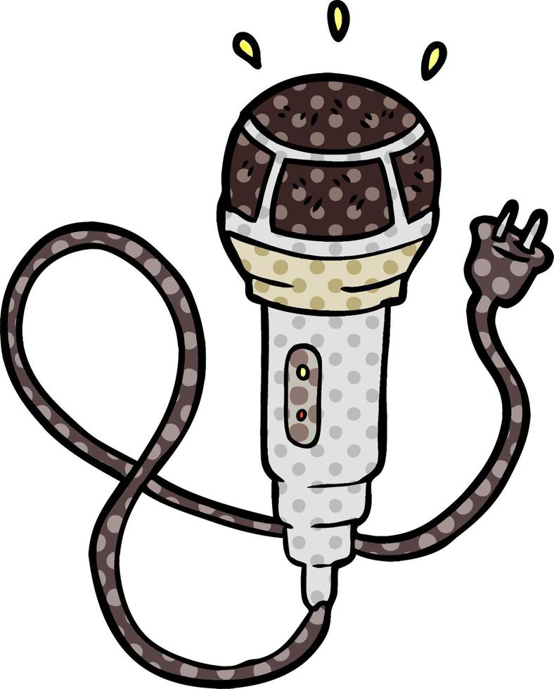vector cartoon microphone