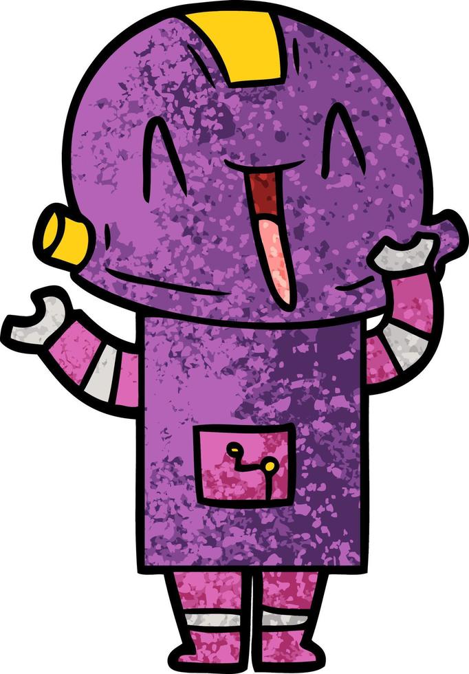 personaje de robot de dibujos animados vector