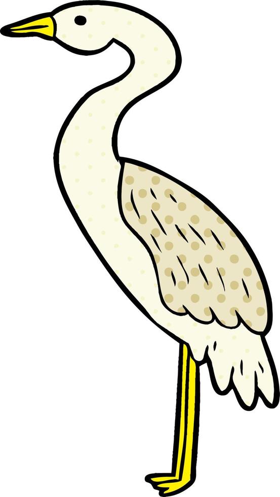cartoon stork character vector
