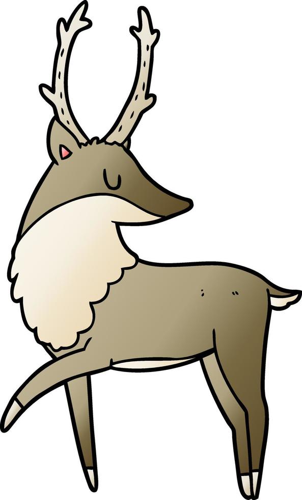 cartoon stag character vector