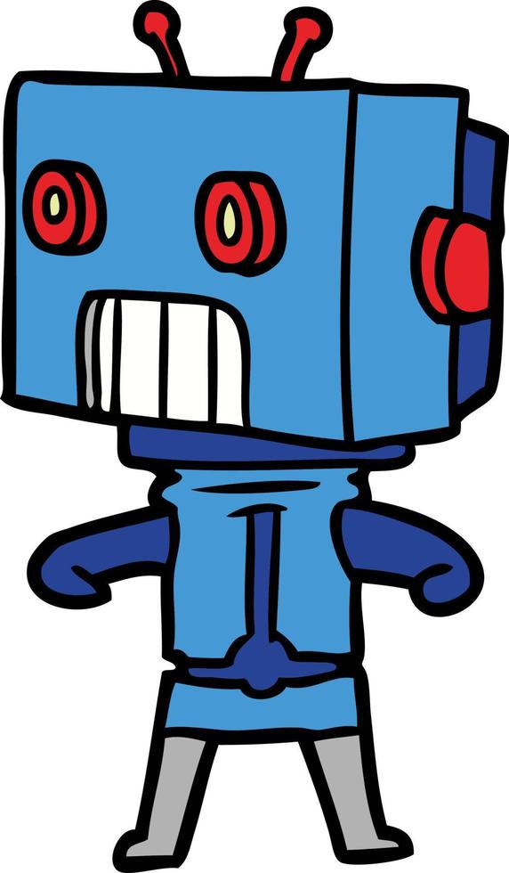 personaje de robot de dibujos animados vector