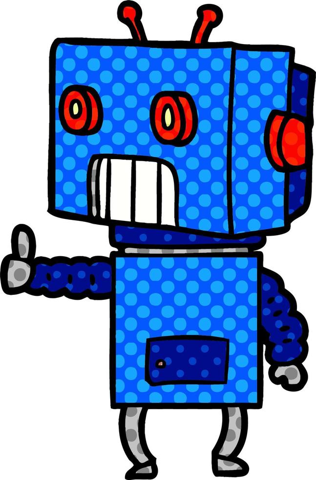 personaje de robot de dibujos animados vector