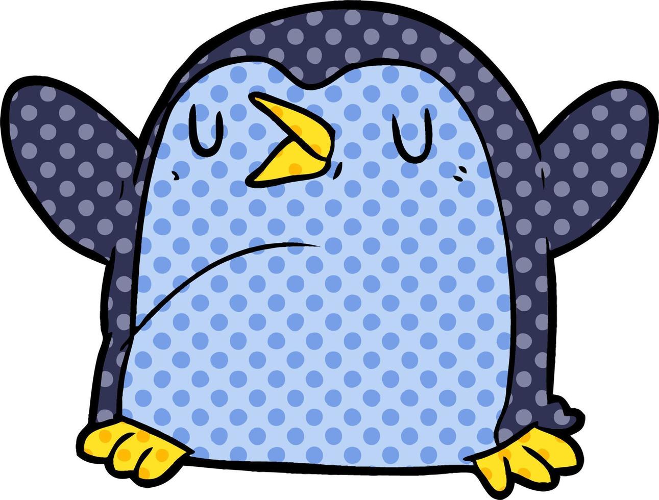 personaje de pingüino de dibujos animados vector