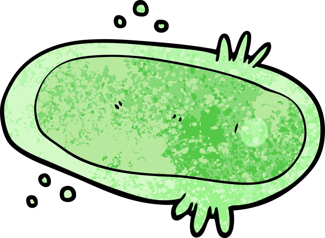 ameba verde de dibujos animados vector