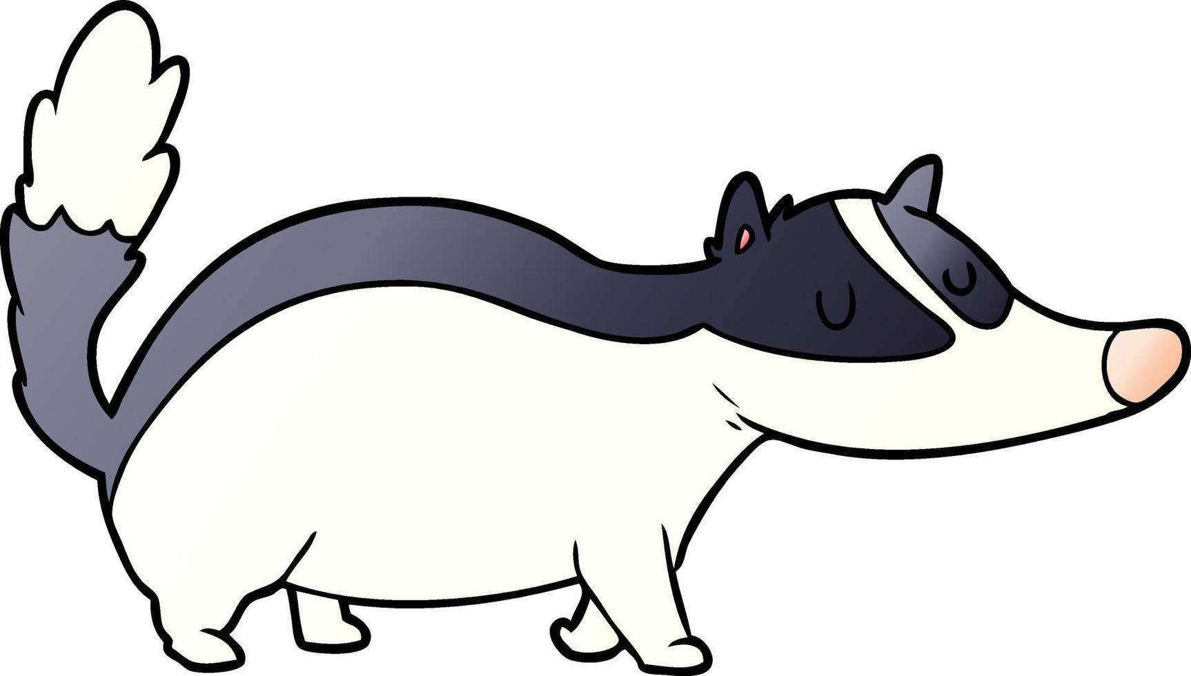 cartoon badger character vector