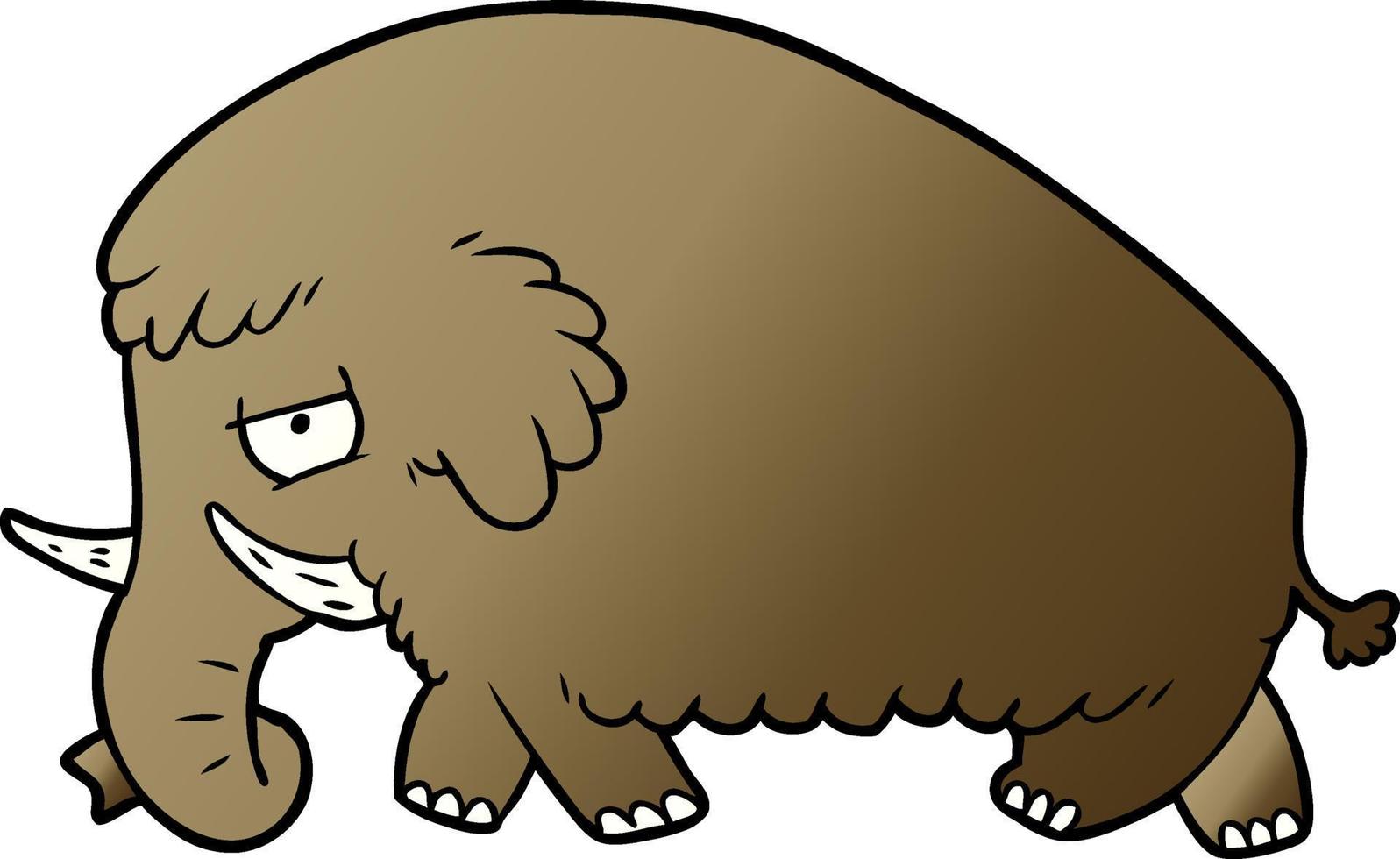 cartoon mammoth character vector