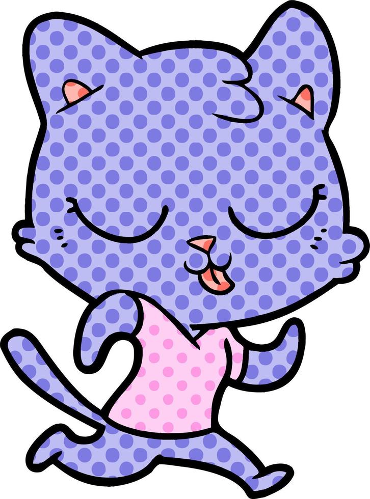 personaje de gato de dibujos animados vector