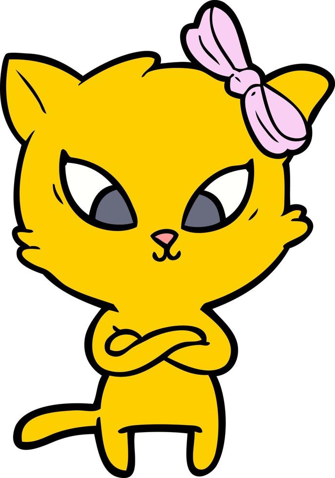 cartoon cat character vector