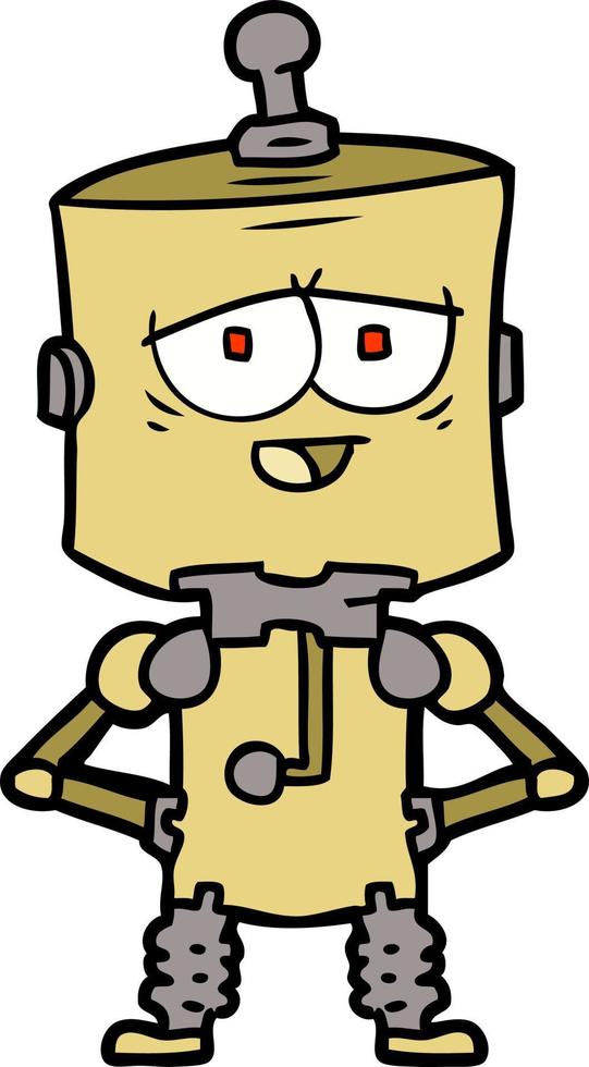 personaje de robot de dibujos animados vector