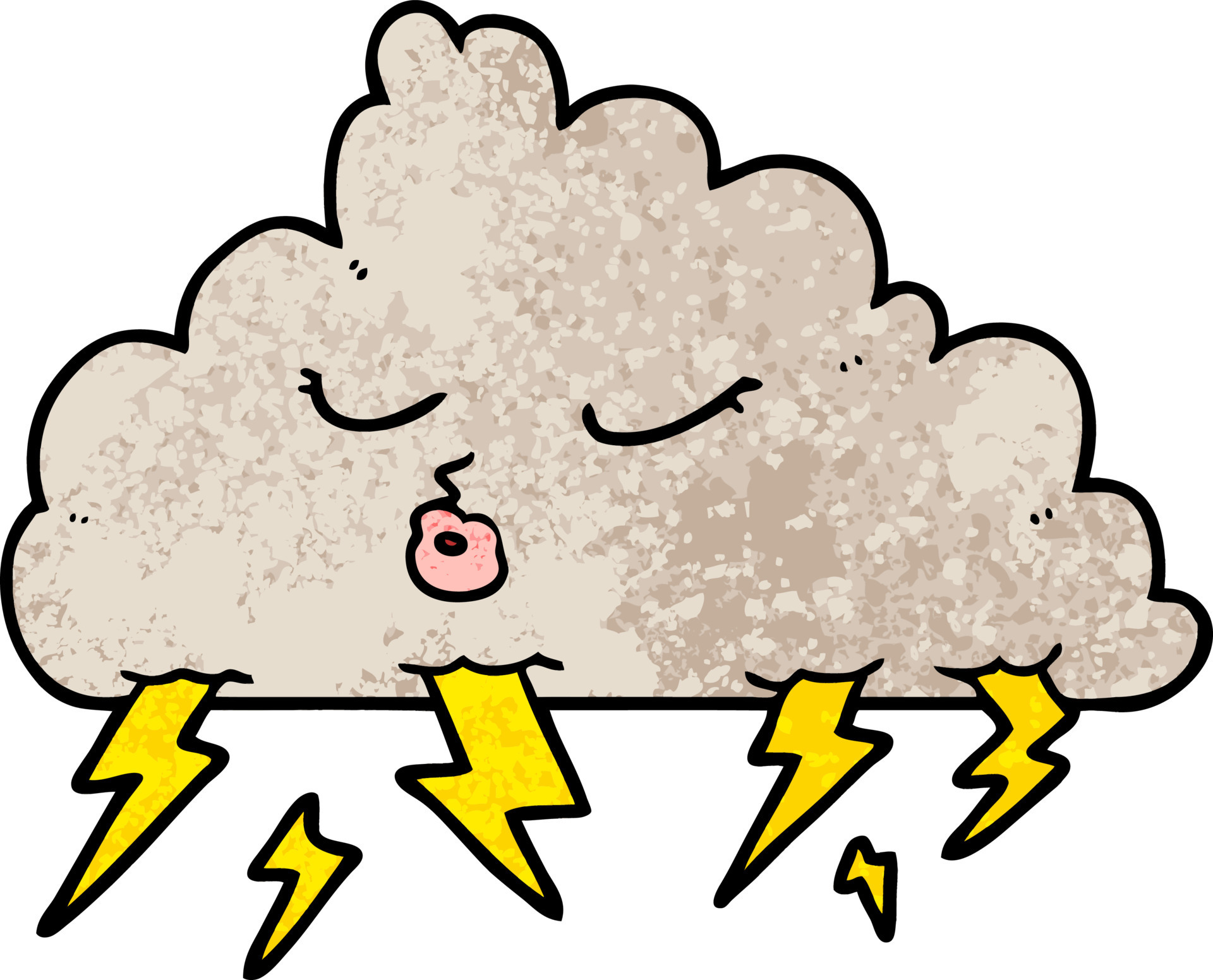 cartoon thundercloud character 12415580 Vector Art at Vecteezy