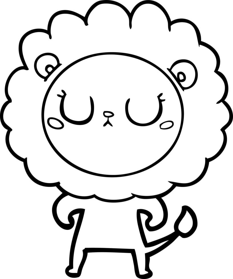cartoon lion character vector