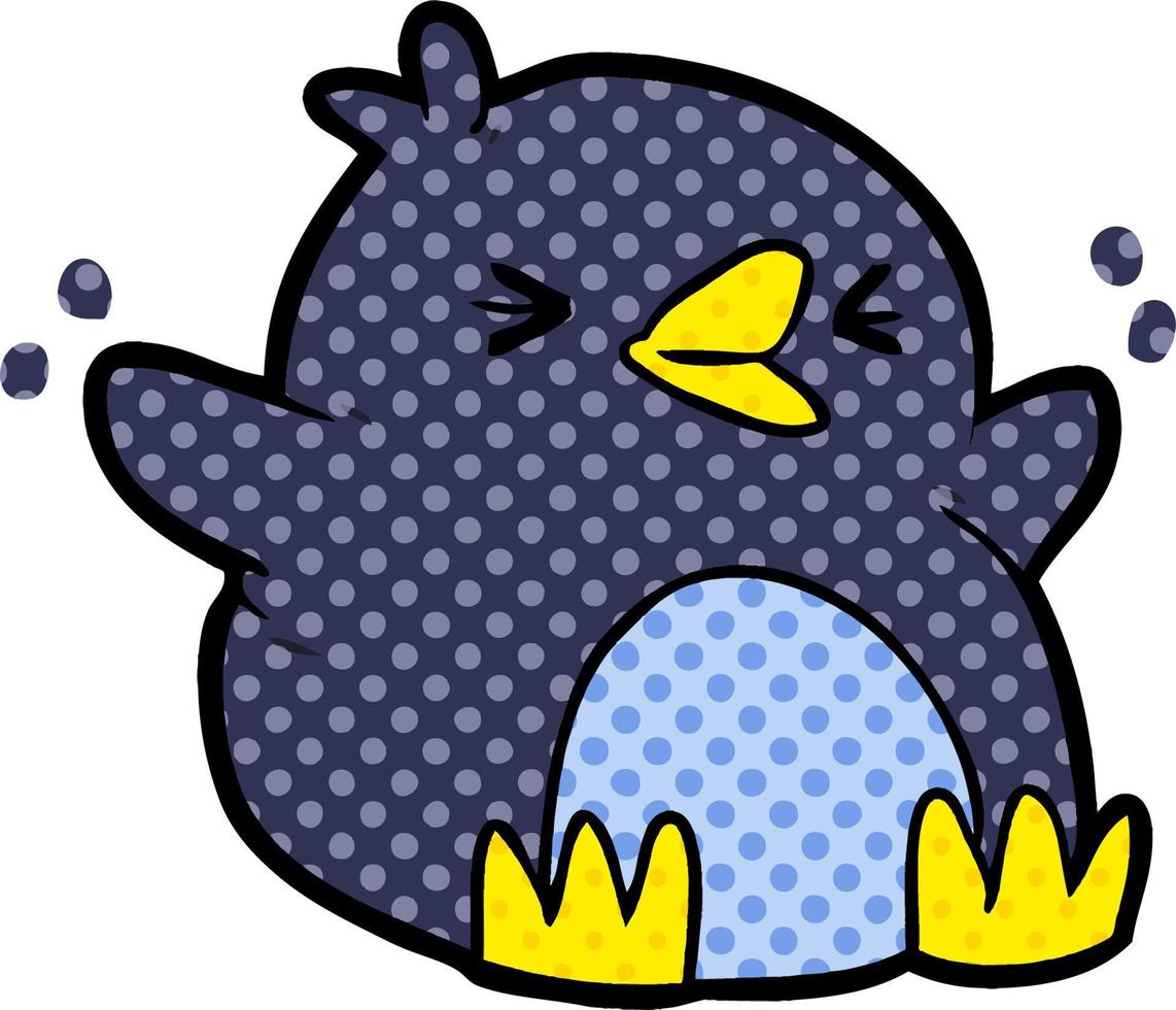 personaje de pingüino de dibujos animados vector