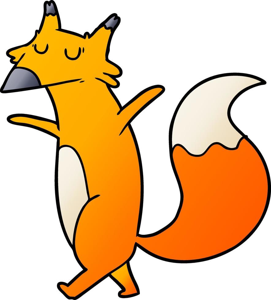 cartoon fox character vector